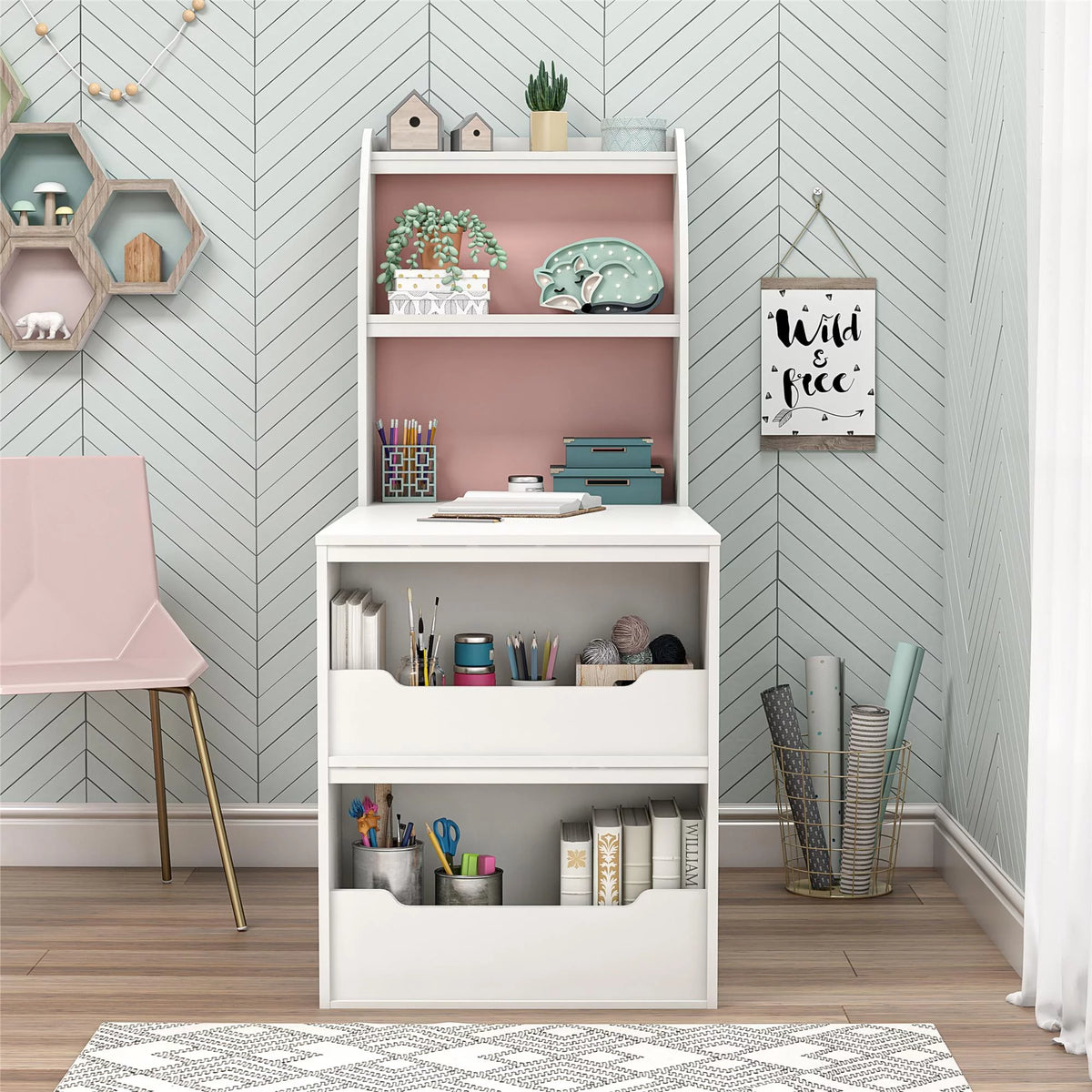 White Kids Craft Desk I1721
