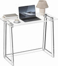 Clear Acrylic Desk 35.4 Inch with Trapezoid-shaped Legs I239