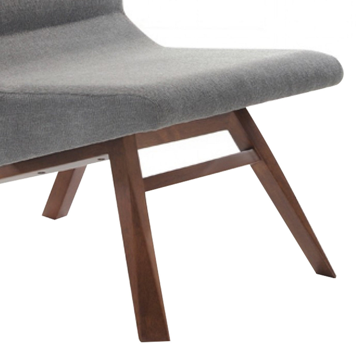 Walnut Gray Wood Side Chair with Ottoman X674