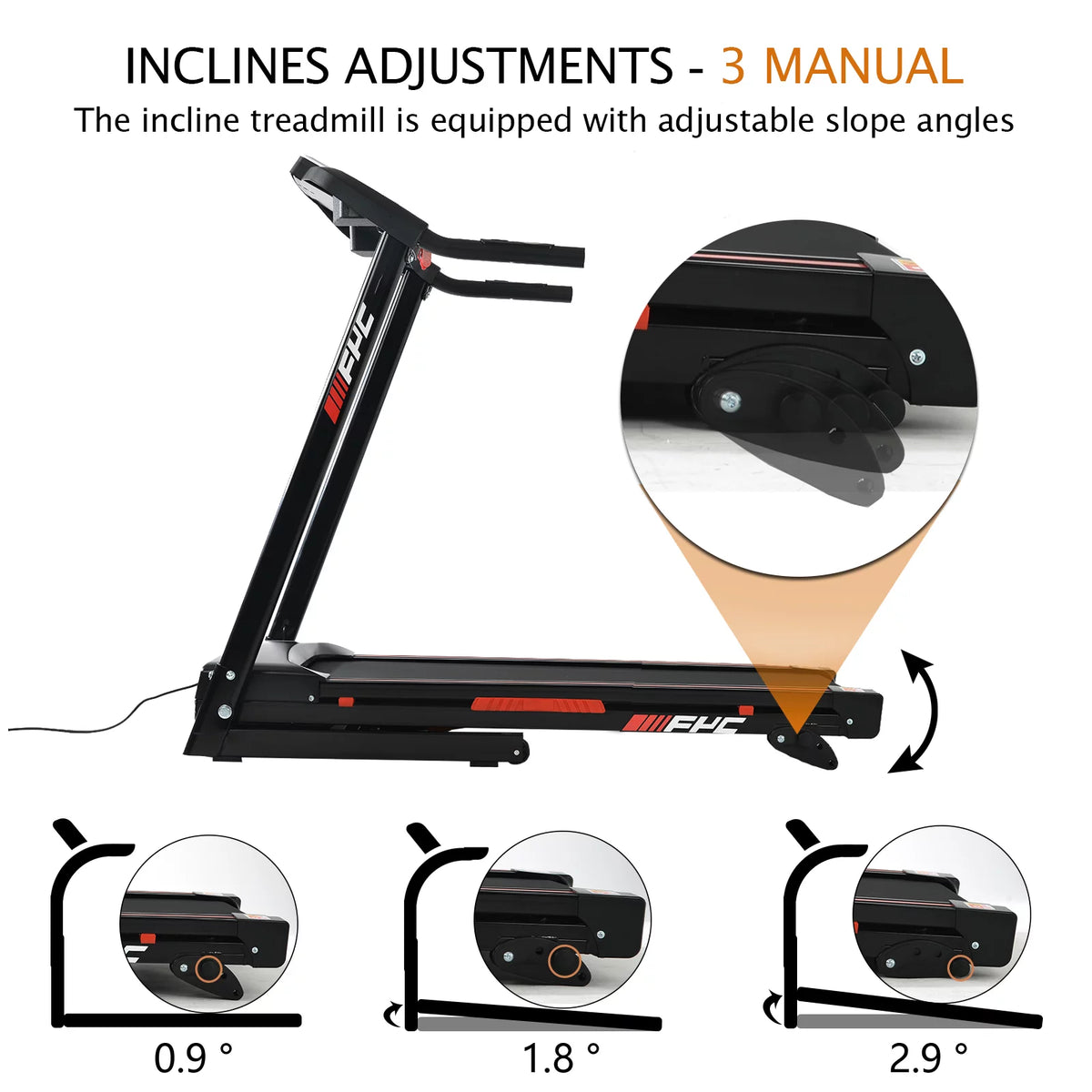 Folding Treadmill with Incline, 3.5HP R803