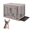 Furniture Style Dog Crate with Tray Q212655