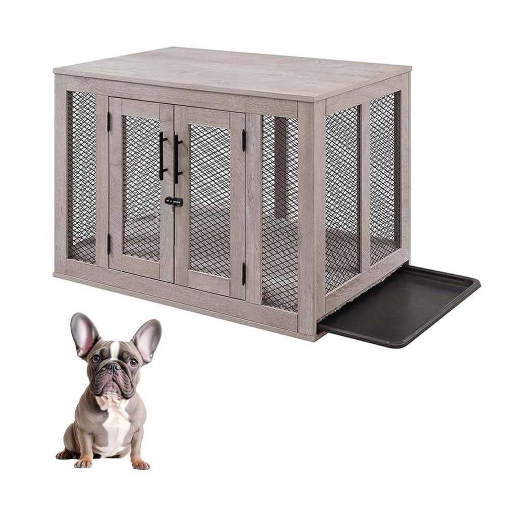 Furniture Style Dog Crate with Tray Q212655