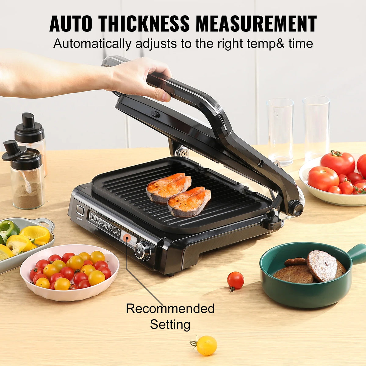 14.4" Commercial Electric Countertop Griddle Hot Plate 1.8KW BBQ Grill W55151