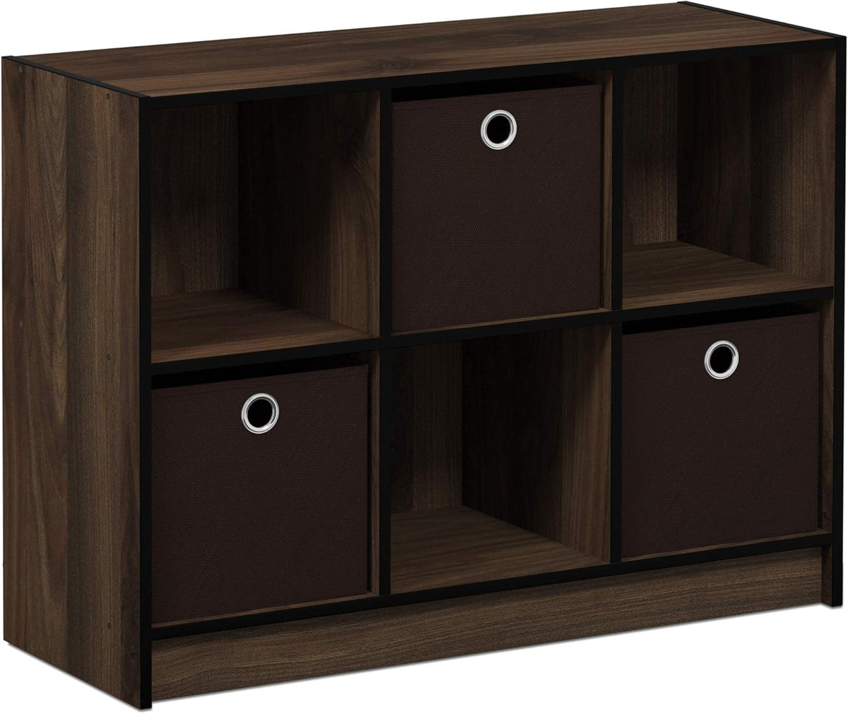 White/Light Blue Bookcase Storage Shelves X689