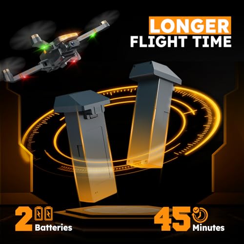 Dark Gray 4K Camera Drone with Brushless Motor, Follow Me Mode, Auto Return, Foldable RC Quadcopter G819528