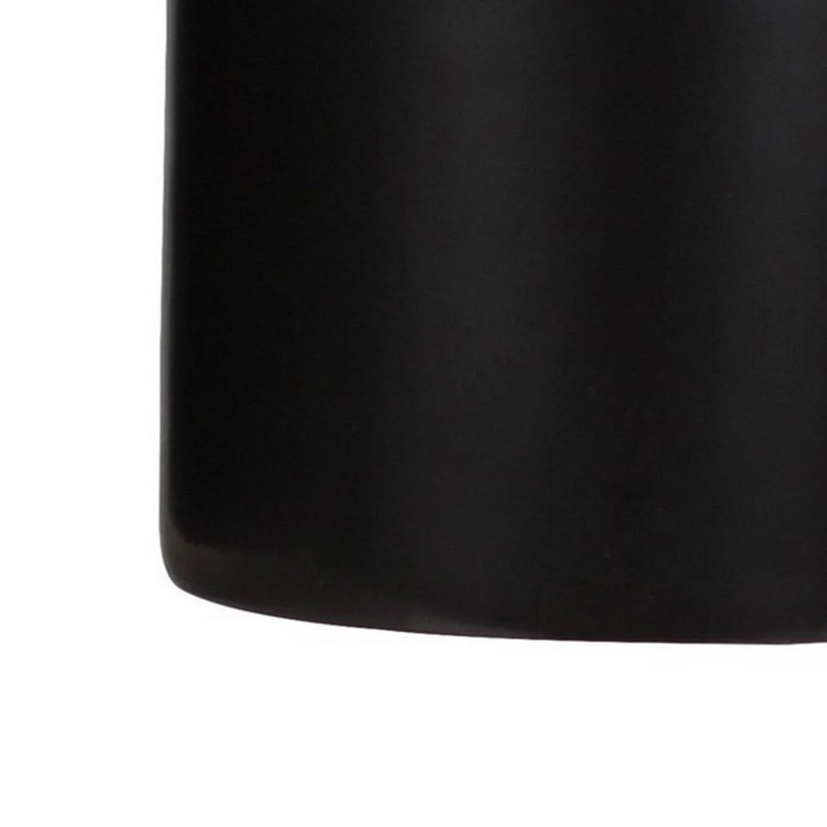 Dual Tone Round Ceramic Canister with Wooden Lid, Set of 2 Q61106