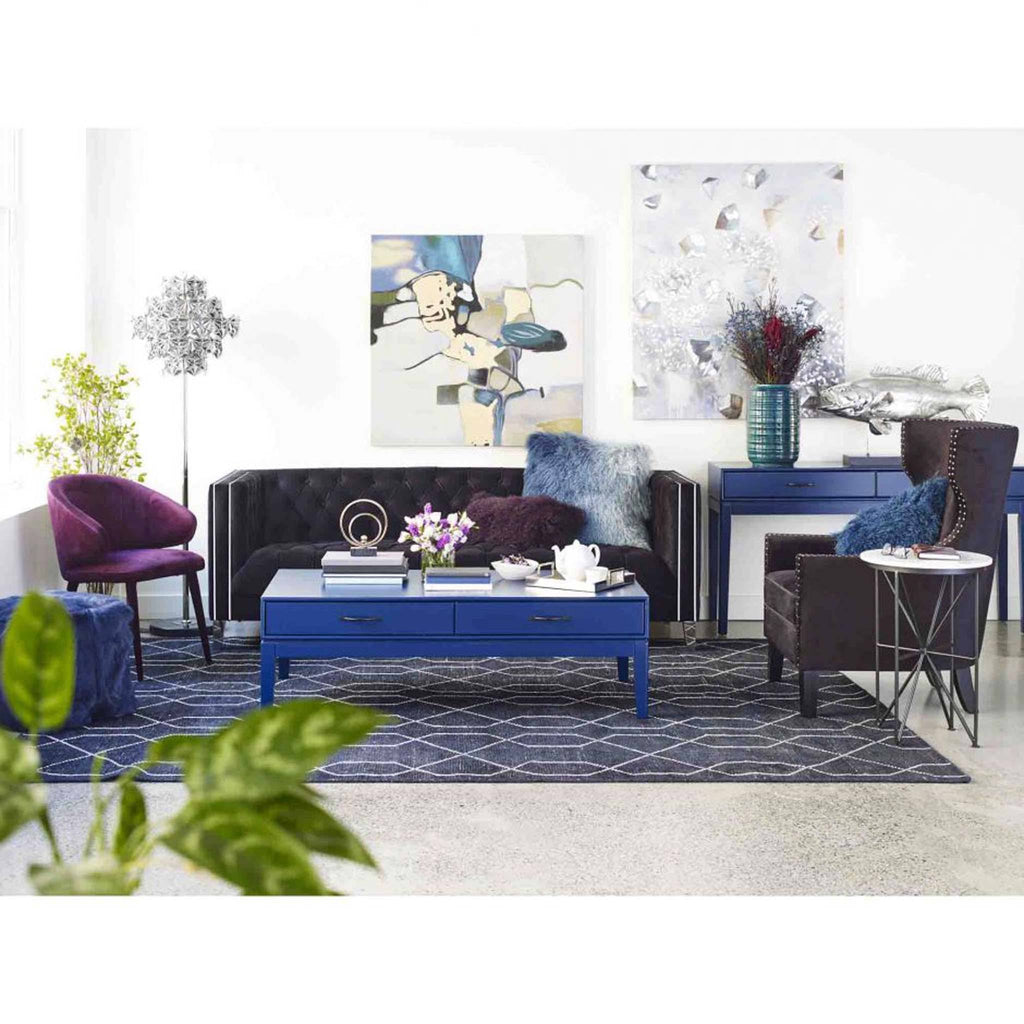 Black Velvet Arm Chair N21230