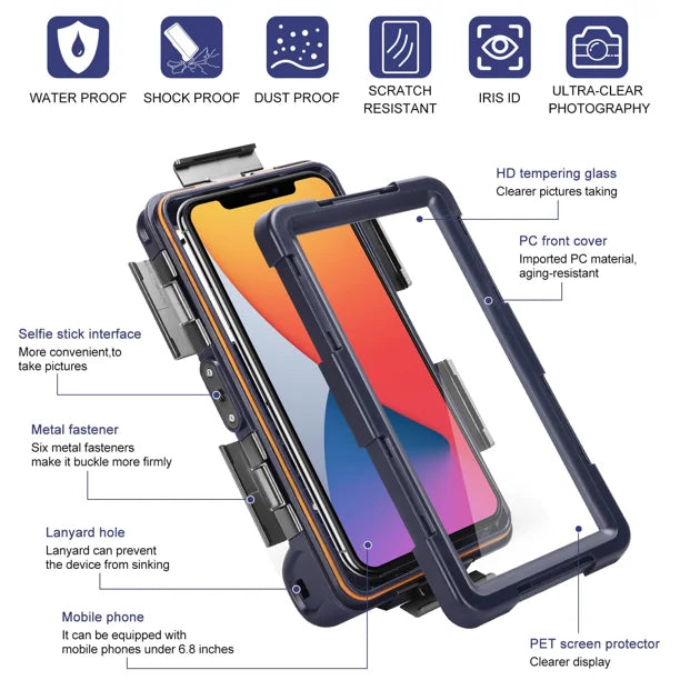 Waterproof Protective Case for Phones Up to 6.9 Inch Y77684