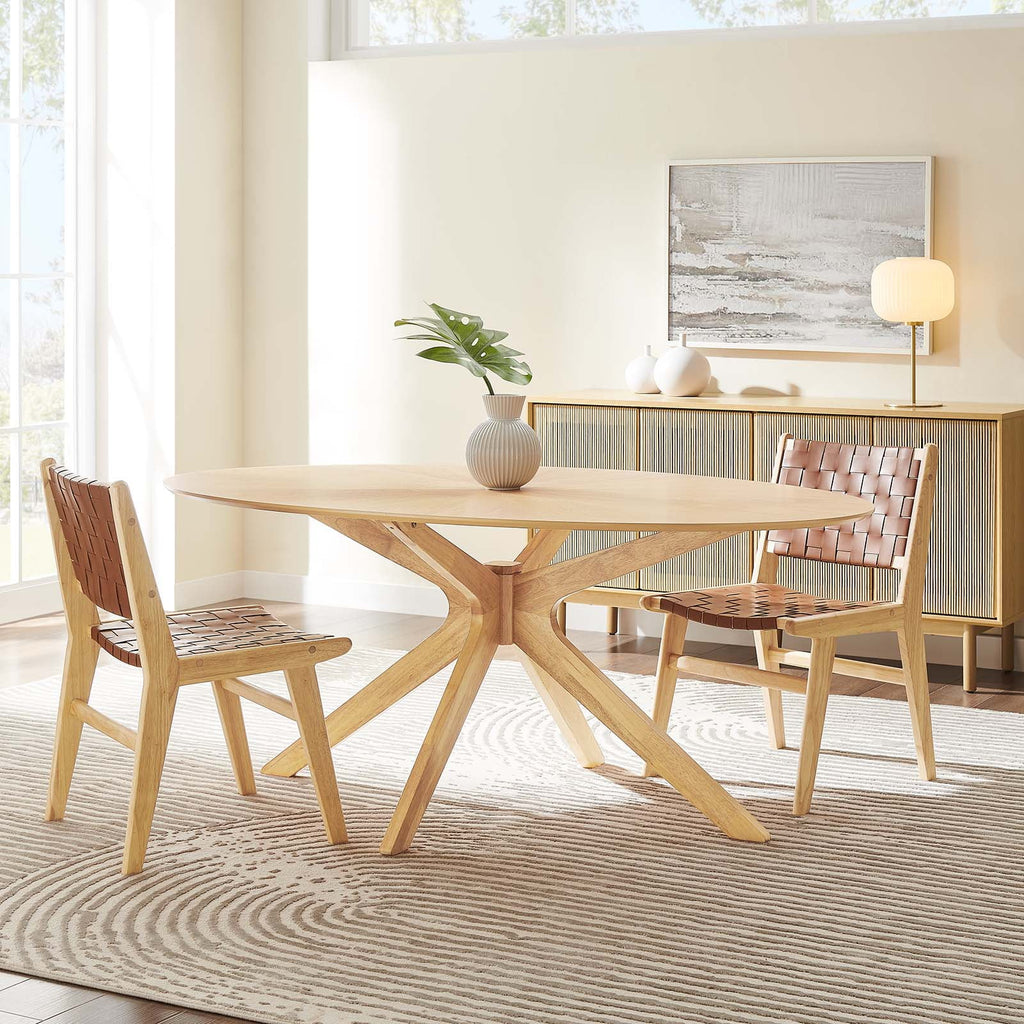 Oak Oval Wood Dining Table T566