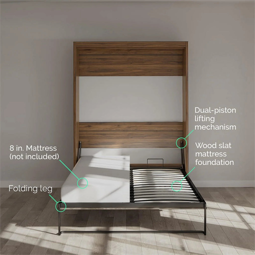 Brown Full Murphy Wall Bed T489
