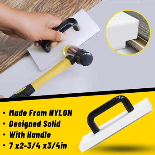Laminate Flooring Tools, LVP Installation Kit, Tapping Block, Contour Gauge, Pull Bar, Spacers, Mallet D12606