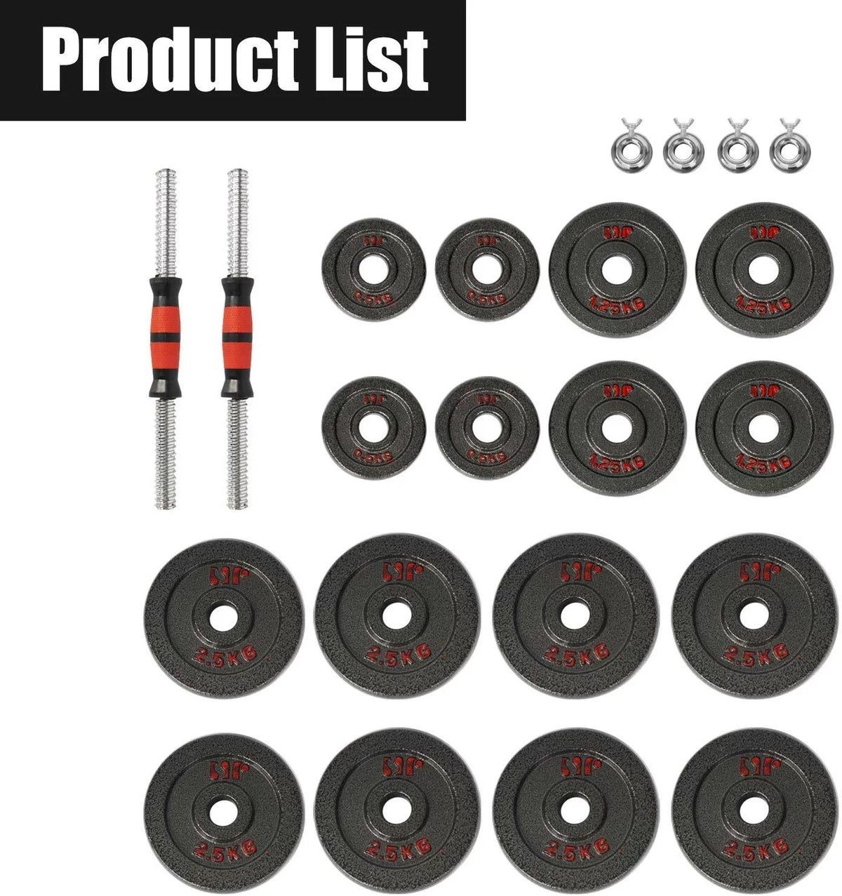 Adjustable Dumbbell Set 10-66 lbs with Weight Plates N862