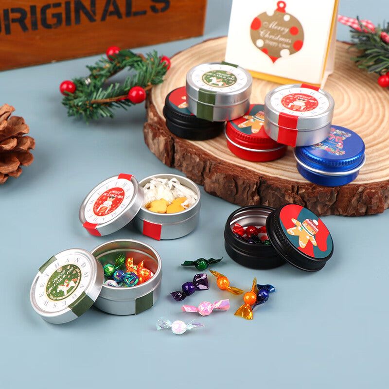 1:12 Dollhouse Mini Christmas Cookies Candy Gift Box Tin Box Y741996