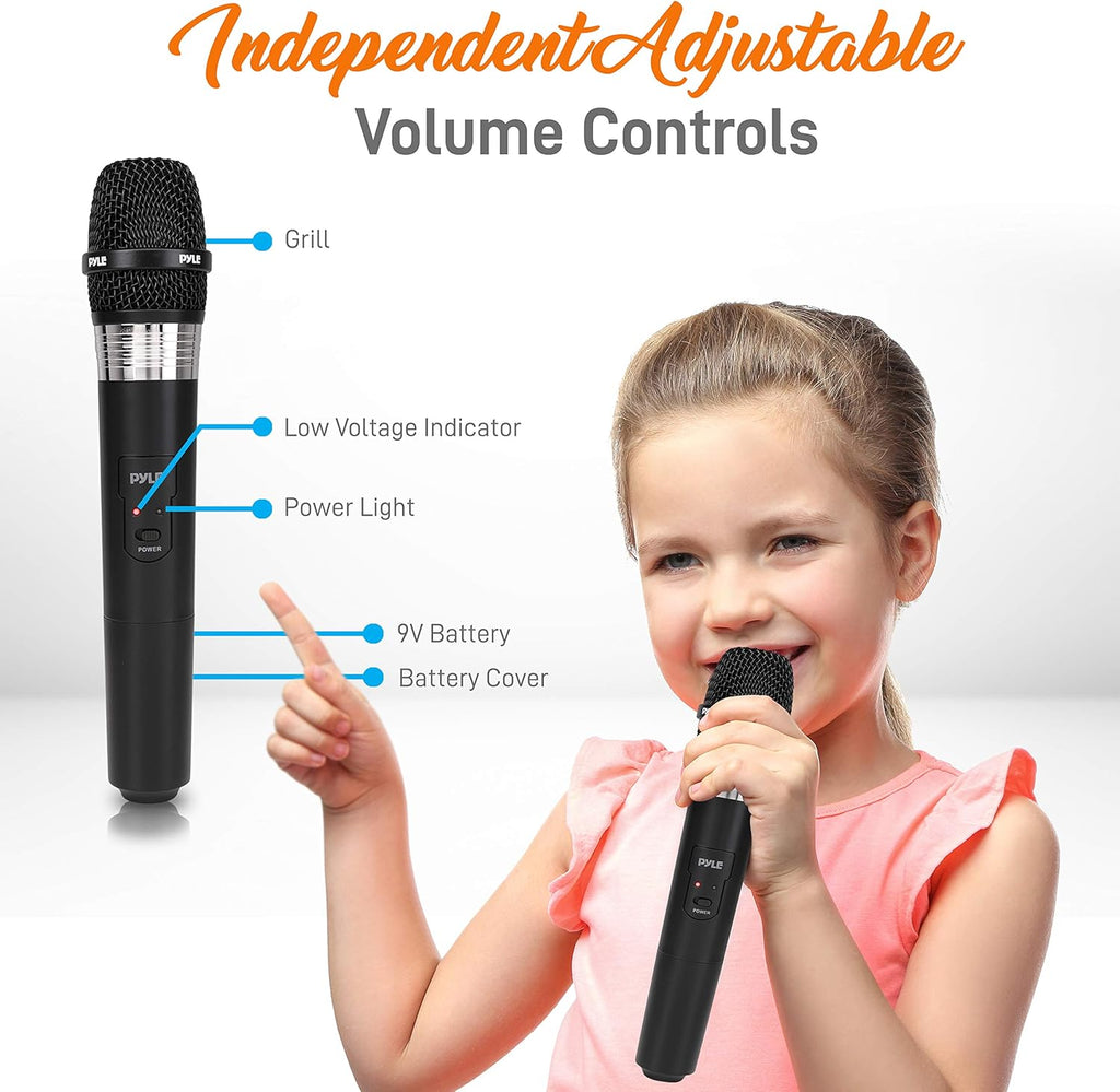 8 Channel Wireless Microphone System with 8 Handheld Microphones L136