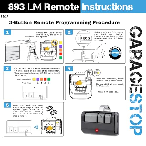 Universal Garage Door Opener Remote K720
