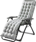 61in Gray Padded Patio Lounger Cushion X234924