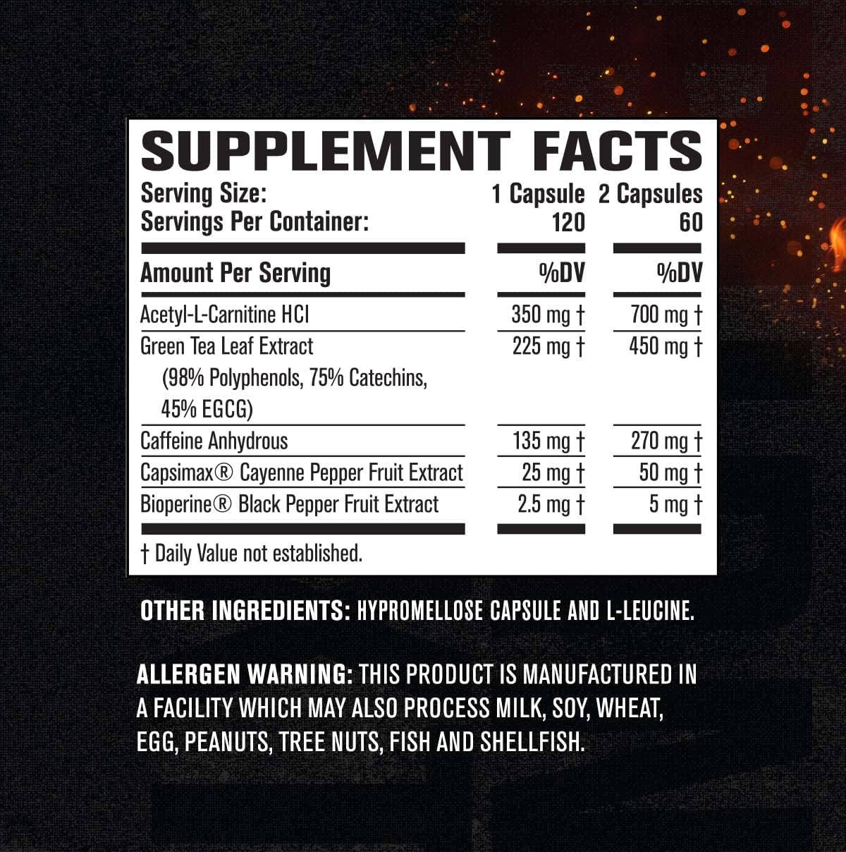 Thermogenic Fat Burner Weight Loss Supplement 120 Veggie Diet Pills Pack of 2 G38356