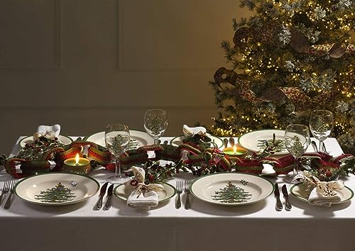 Christmas Tree 14-Inch Tree-Shaped Serving Plate Fine Porcelain Holiday Tableware Z4519