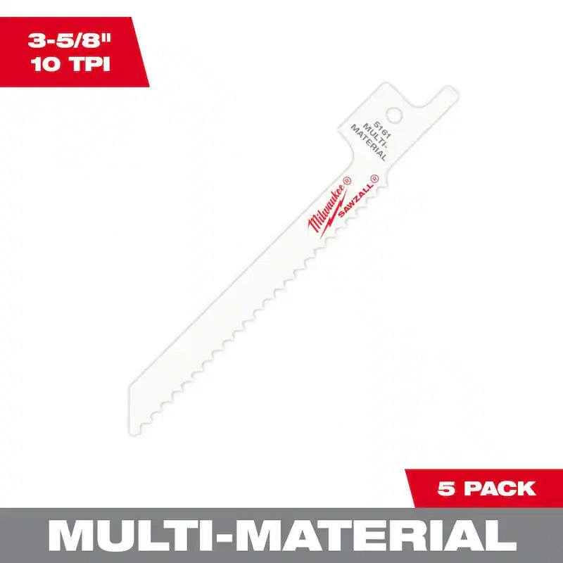 3-5/8 in. 10 TPI Metal Cutting Reciprocating Saw Blades (5-Pack) Y14105