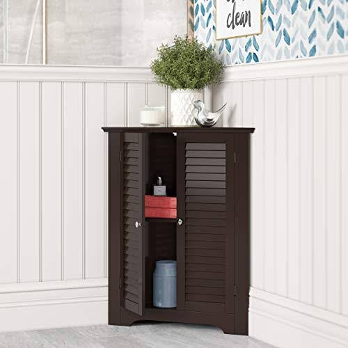 3-Shelf Corner Cabinet Espresso V233