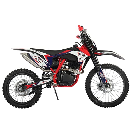 250cc Dirt Bike with 5-Speed Manual Transmission, Electric/Kick Start, 21"/18" Wheels (Black) M4705