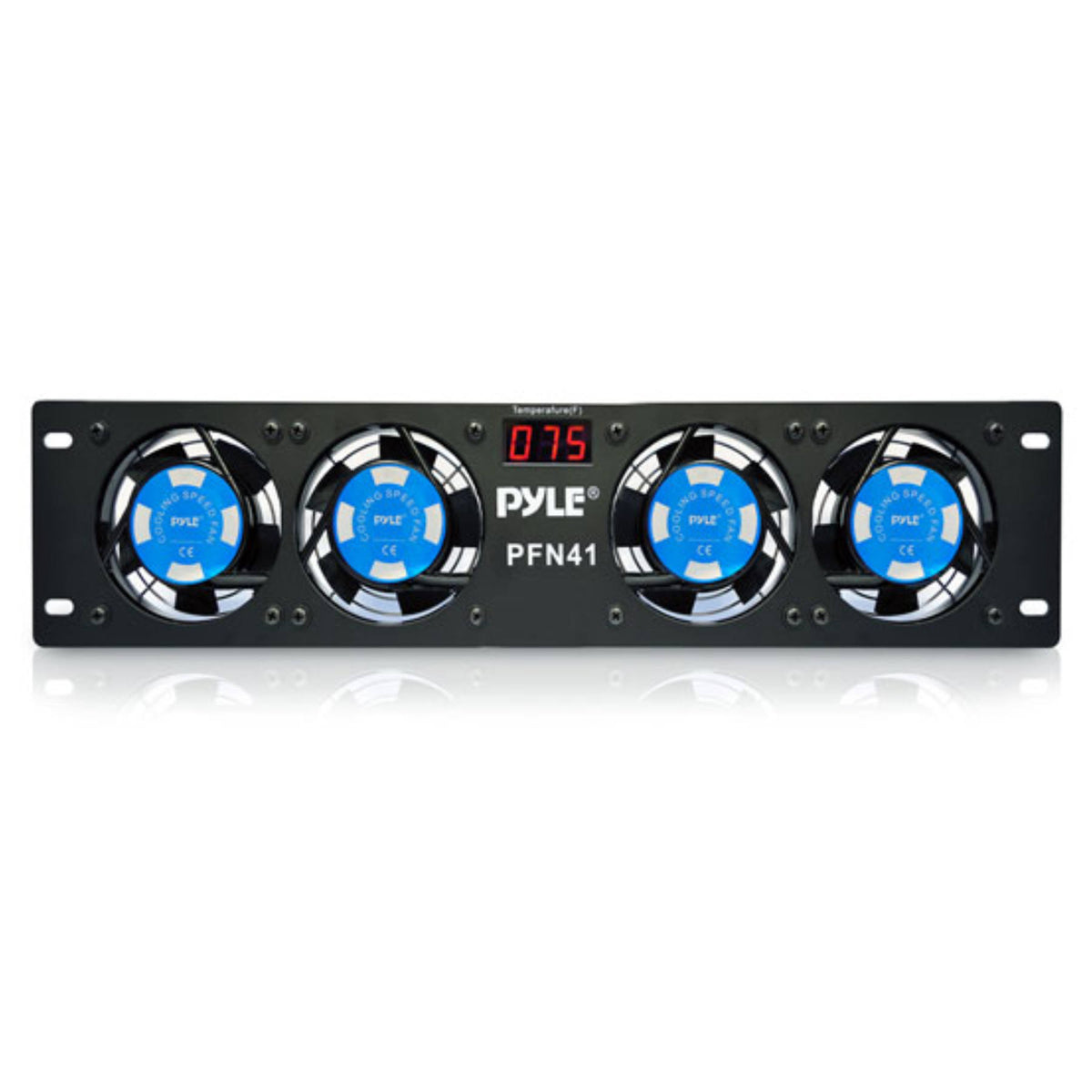 19" Rack Mount Cooling Fan System with Temperature Display X7356
