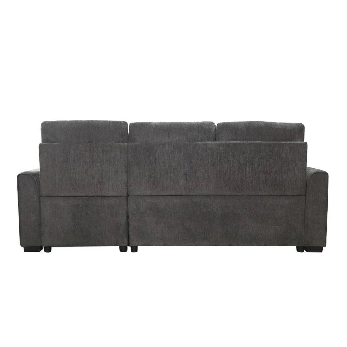 Dark Gray Chenille Reversible Sectional W206