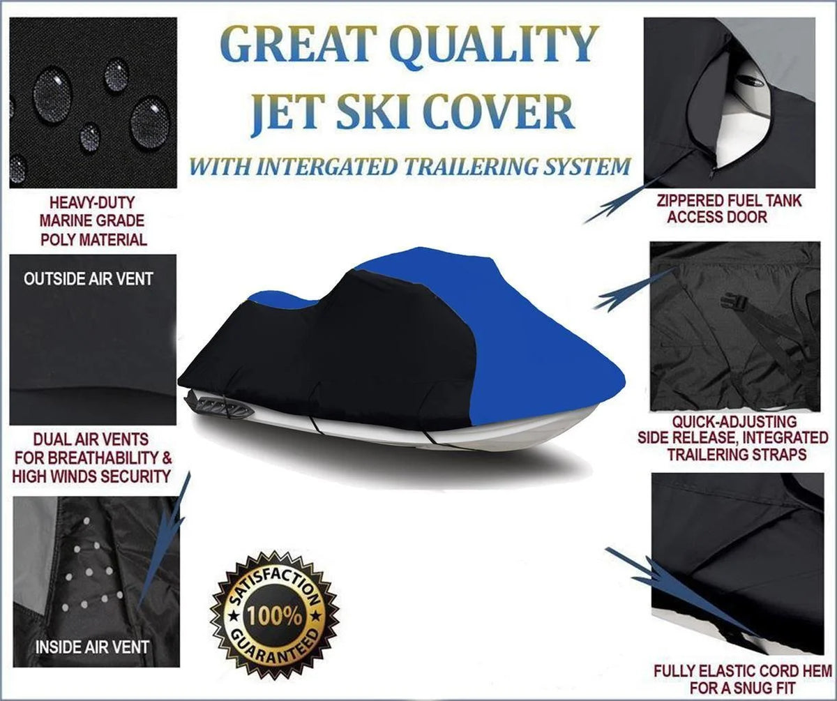 Black Blue Heavy-Duty 600 Denier PWC Cover J179456