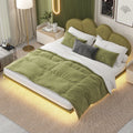 Queen Size Upholstery Platform Bed Frame with PU Leather Headboard E116463