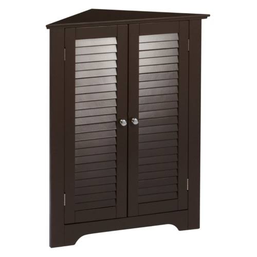 3-Shelf Corner Cabinet Espresso V233