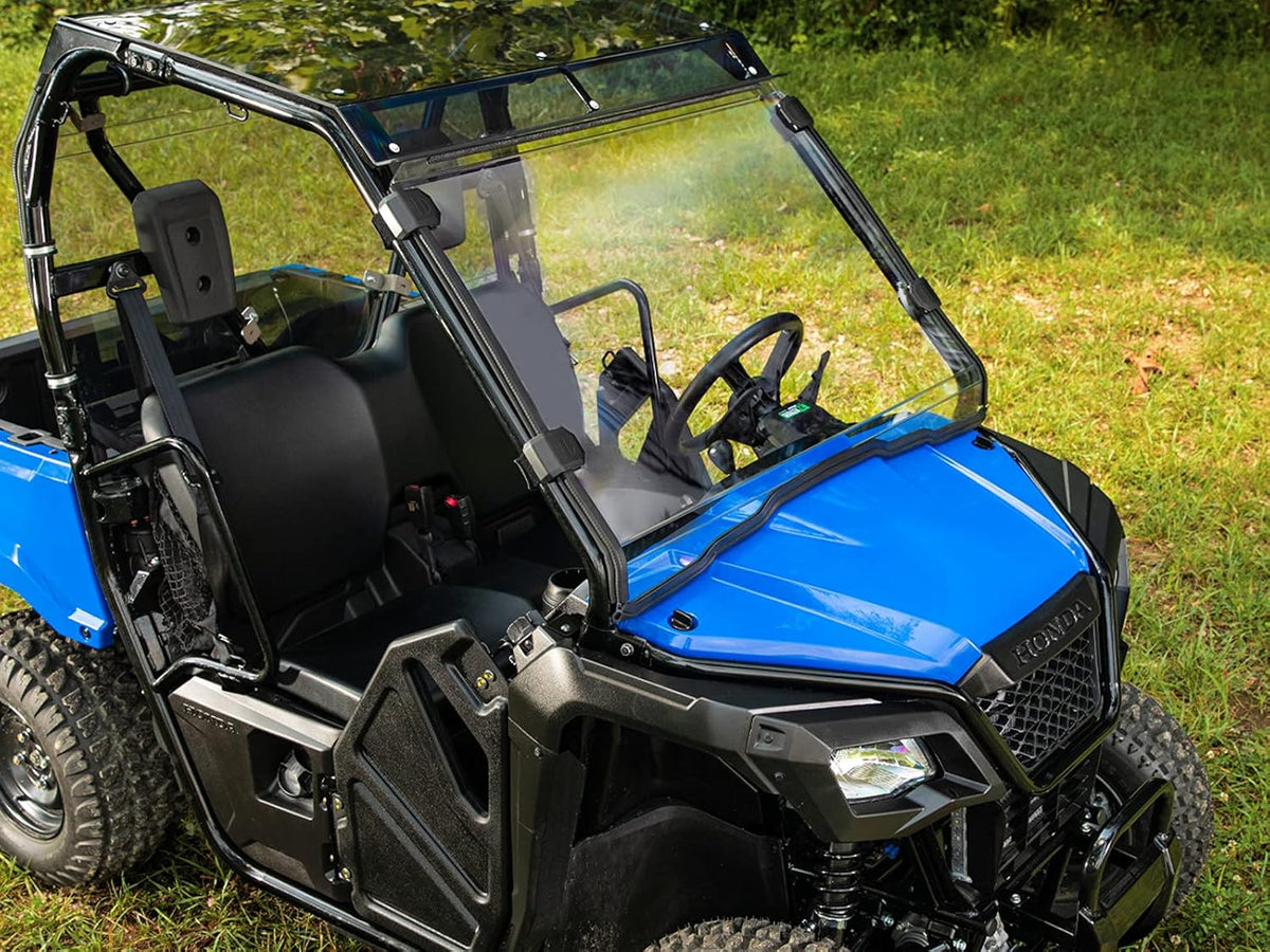 Heavy Duty Full Windshield for Honda Pioneer 500/520, 1/4 Thick Clear Polycarbonate U303