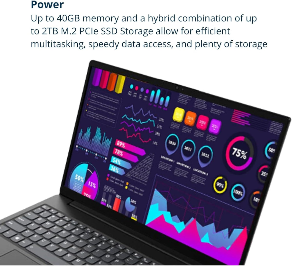 15.6" Laptop, 16GB RAM, 1TB SSD, FHD Display, Black W957354