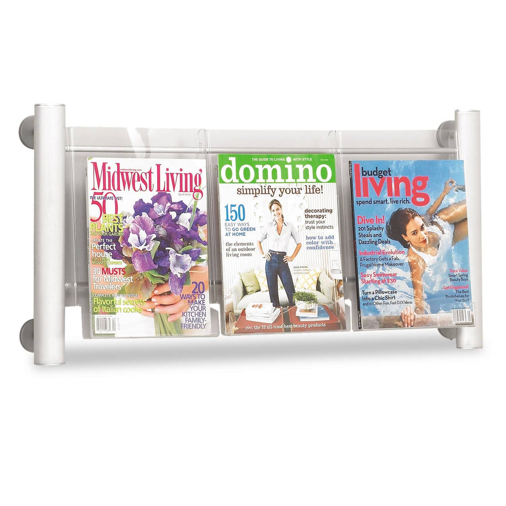 Silver 3 Pocket Magazine Rack M56923