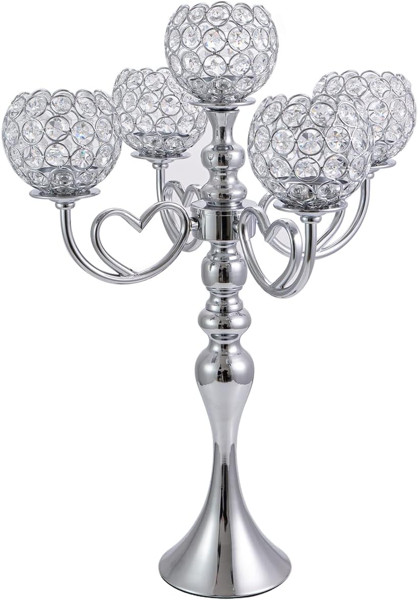 Gold Crystal Candle Holders L315049