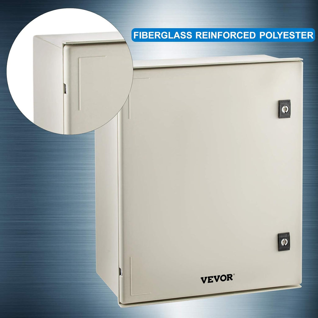 20 x 16 x 8 Inches Wall Mounted Waterproof Electrical Enclosure with Mounting Plate F184339