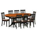 Black & Cherry 9 Piece Microfiber Dining Room Set C338