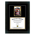 Black 1.5x22 Single Diploma Frame with 5x7 Photo and Double Matting K849