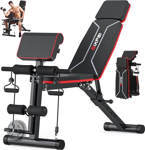 Adjustable Weight Bench with Leg Extension and Preacher Pad R350