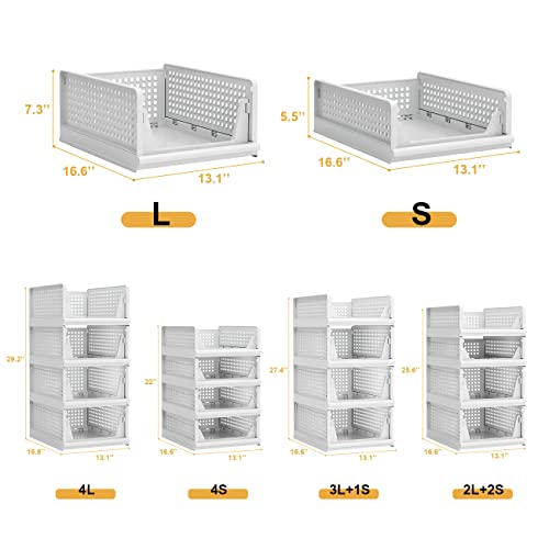 Stackable Plastic Storage Basket Bin H5224