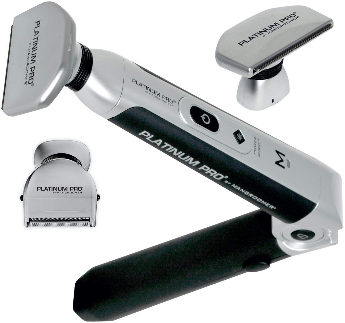 Back Shaver with 3 Flex Heads, Power Hinge, Extreme Reach Handle & Bonus Case, 4 Piece Set A7053