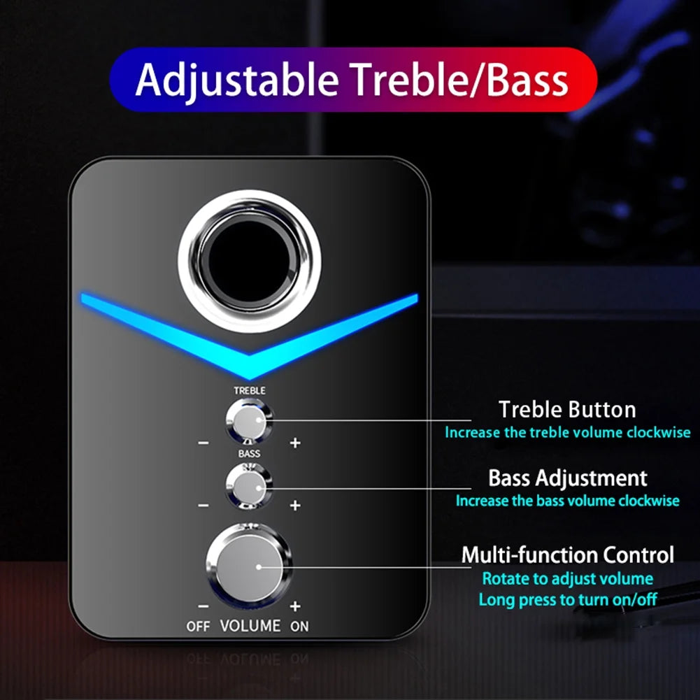 Black USB-Powered 2.1 Mini Multimedia Speakers System, Set of 3 E5911