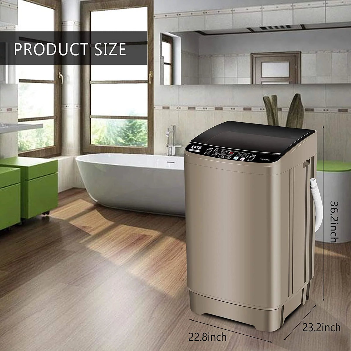15.6 lbs Portable Compact Washing Machine with Drain Pump C7969