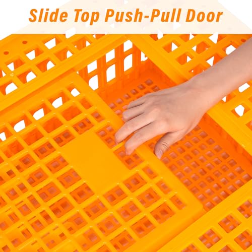 2PCS Plastic Poultry Carrier Crate, 29.5 x 21.7 x 13 Inch E439824