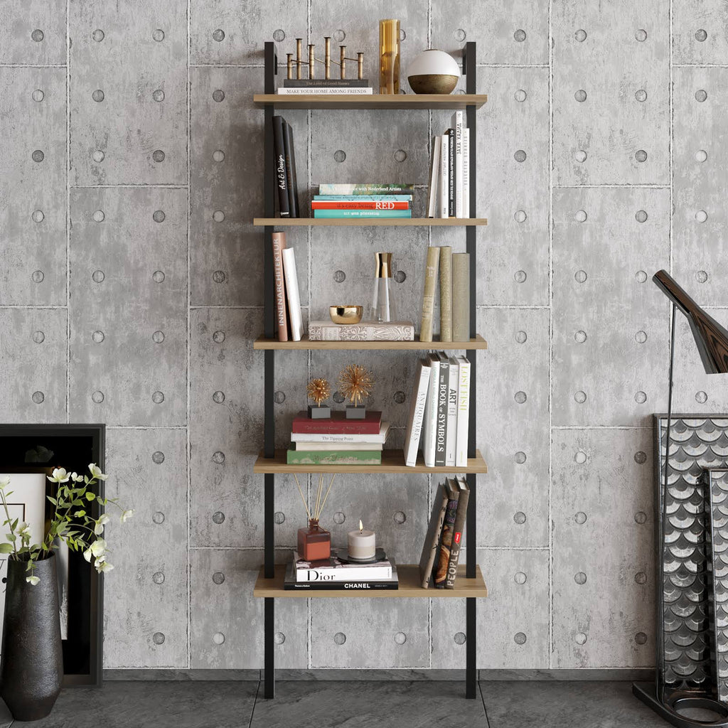 Tall Metal Wood Bookcase D720115