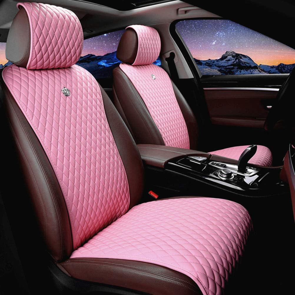 Black Leather Car Seat Cover 9PCS Universal C117