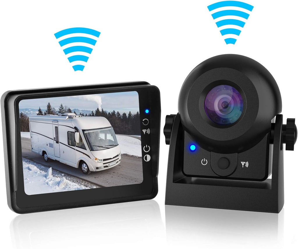 Wireless Reversing Camera Kit with 3.5 LCD Monitor IP68 Waterproof Night Vision N26007