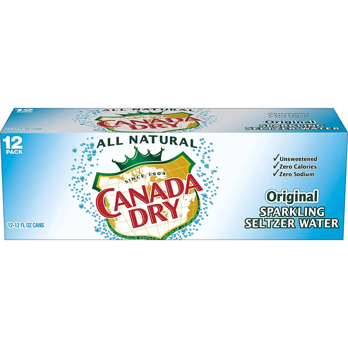 12 oz. Cans Sparkling Seltzer Water (Pack of 12) U91458