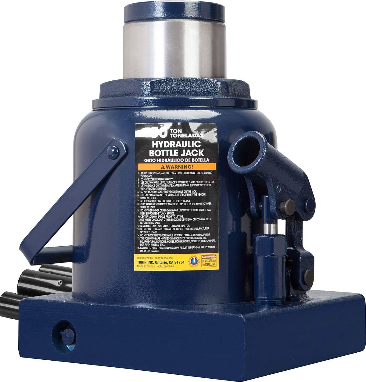 20 Ton Capacity Pneumatic Air Hydraulic Heavy Duty Bottle Jack with Manual Pump C9799