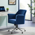 Dark Blue Velvet Adjustable Task Chair T672