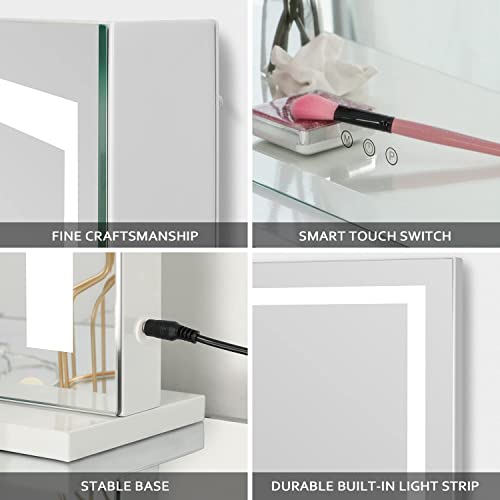 White Dimmable LED Makeup Mirror L46427